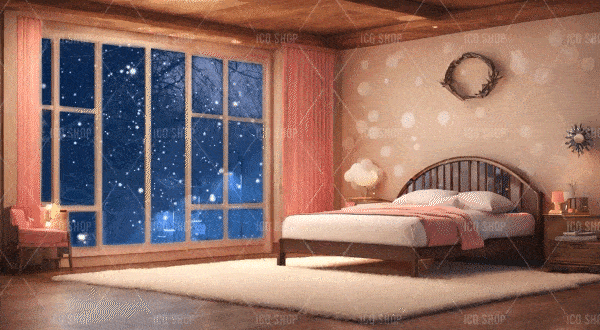 Soft Pink Bedroom VTuber Background