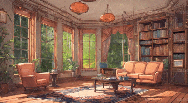 Tranquil Study Room - VTuber Background