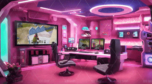 Neon Dreamscape - VTuber Gaming Room