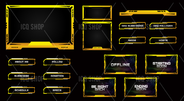 Yellow and Black Static Overlay