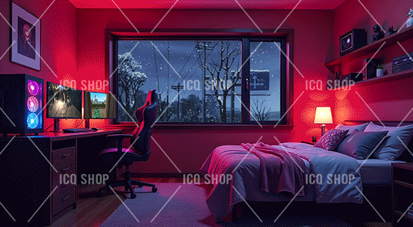 Cozy Winter Gamer's Den