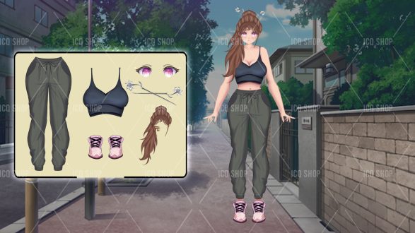 Anime-Model-fitness anime girls character