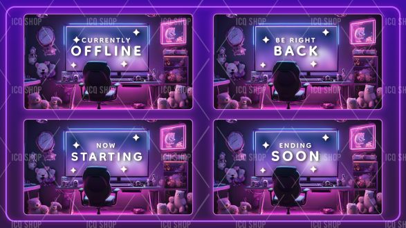 Cozy Neon Transition Screen
