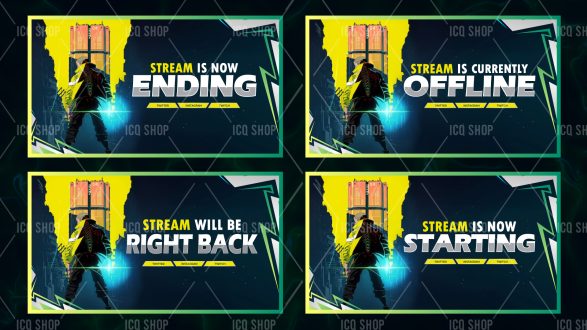 Cyber Neon Transition Screen