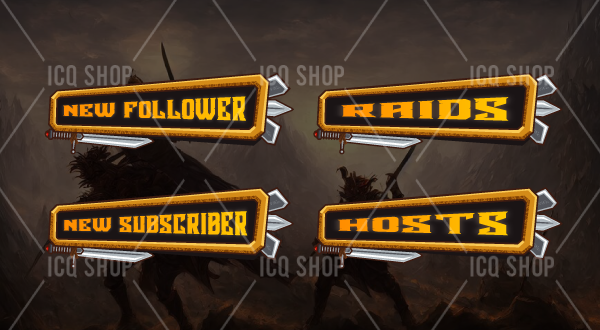 Medieval Warrior Stream Alert Pack