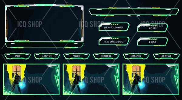 Cyberpunk-Animated-Overlay Set