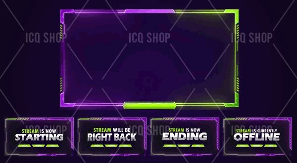 Green and Purple Animated Overlay
