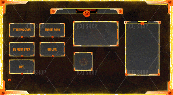 Pumpkin Theme Animated Overlay Set