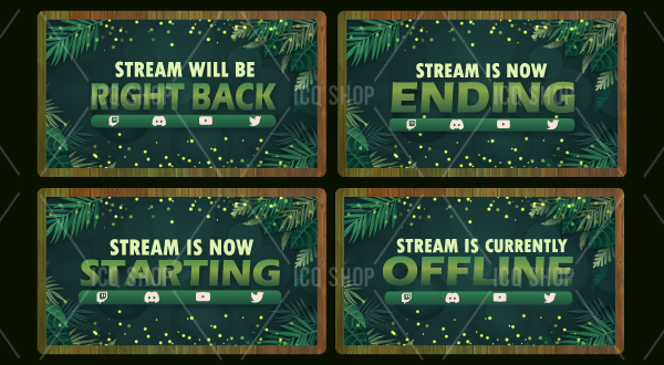 Jungle-Themed Stream Transition Screen Pack