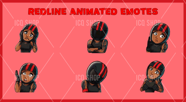 Redline Fortnite Chibi Animated Emotes Pack – Set of 6