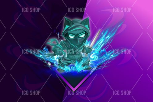 Shadow Cat Assassin – Mascot Character Logo