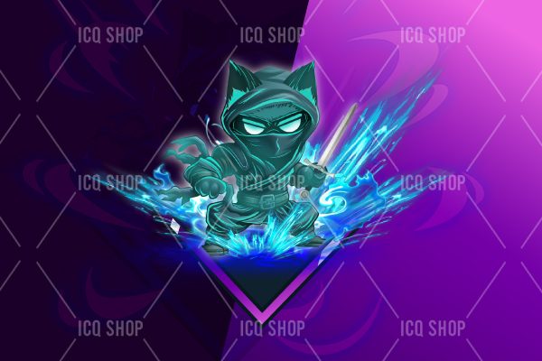 Shadow Cat Assassin – Mascot Character Logo