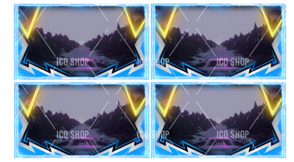 Futuristic Blue and golden Stream Animated Transition Screen Pack