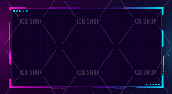 Futuristic Neon Static Webcam Screen