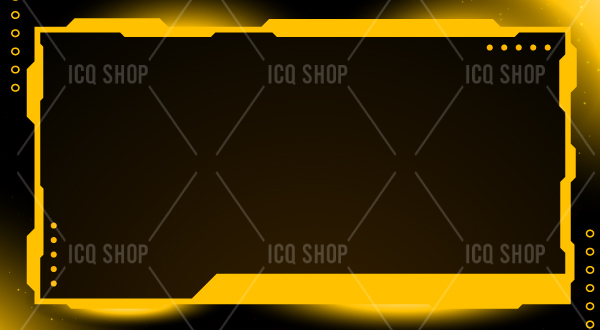 Cyber Yellow Tech Webcam Overlay