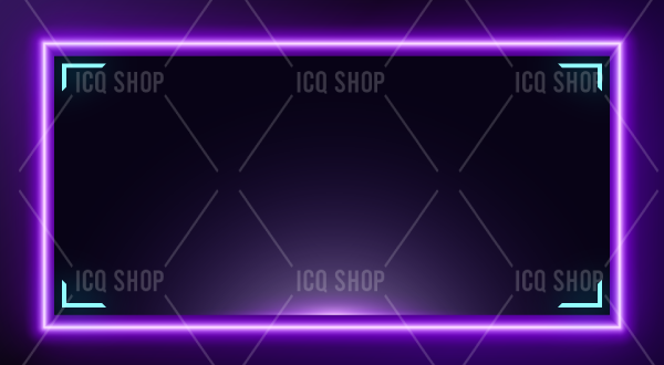 Neon Glow Purple Webcam Overlay