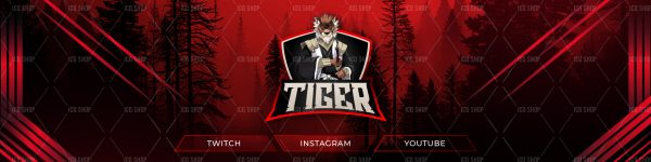 Tiger Samurai Streamer Banner
