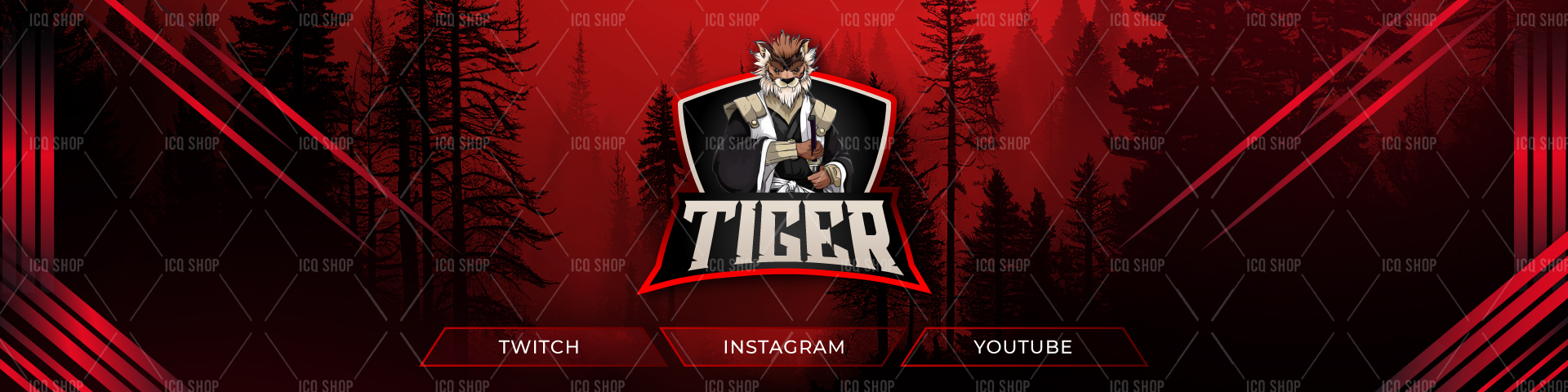 Tiger Samurai Streamer Banner