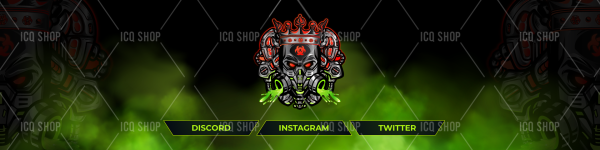 Toxic King Skull Banner – Dark Dominion Aesthetic