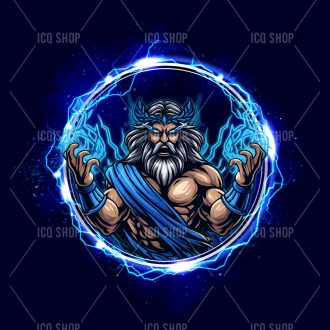 Zeus Logo – Thunder God Emblem
